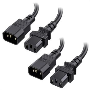 كابل ماترز 2 حزمة 18 AWG 10A من الكمبيوتر إلى سلك تمديد الطاقة PDU، 3 أقدام in Kuwait