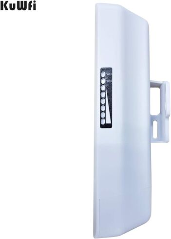 جسر لاسلكي، KuWFi 2.4G CPE خارجي من نقطة إلى نقطة محطة نانو للوصول طويل المدى مع هوائي لوحة 12 ديسيبل، يدعم 24 فولت POE [عبوة من قطعتين، إقران مسبق] in Kuwait