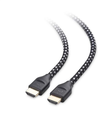 Cable Matters [Ultra High Speed HDMI Certified] Braided 48Gbps 8K HDMI Cable 6.6 ft / 2m with 8K @120Hz, 4K @240Hz and HDR Support for PS5, Xbox Series X/S, RTX3080 / 3090, Apple TV and More in White in Saudi Arabia