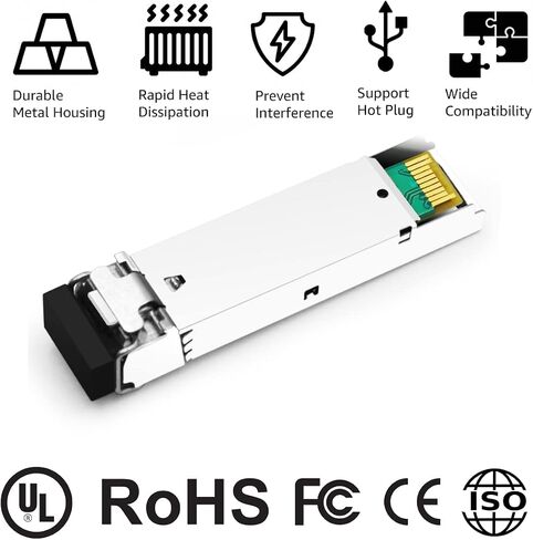 وحدة ارسال واستقبال 1.25G SFP LX لفورتينت FN-TRAN-LX FG-TRAN-LX FR-TRAN-LX 1000Base-LX/LH احادي الوضع ميني GBIC 1310nm SMF 10 كم/20 كم LC DOM in Kuwait
