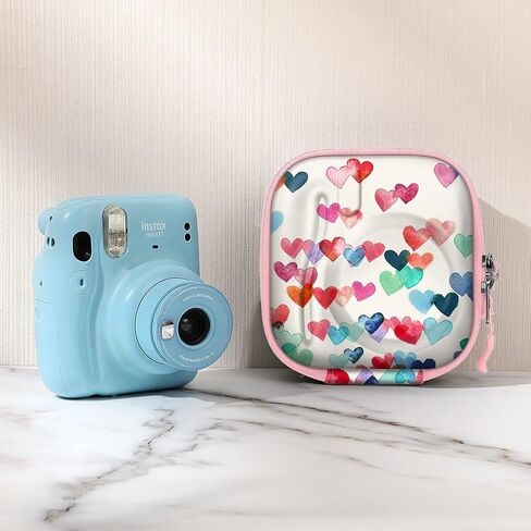 Fintie Protective Case for Fujifilm Instax Mini 12/11/Mini 99/ Mini 8/ Mini 7s/ Mini 90/ Mini 70 Instant Camera - Shockproof Hard Shell Carrying Case with Removable Adjustable Strap (Lilac Marble) in Kuwait