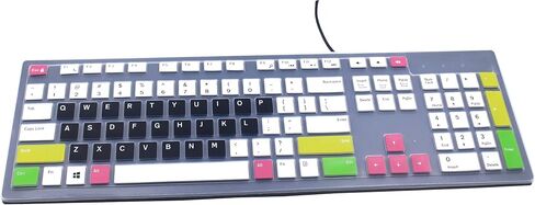 Keyboard Cover Compatible for Dell KM636 KB216 Keyboard, Dell Optiplex 5250 3050 3240 5460 7450 7050, Dell Inspiron AIO 3475 3670 3477, Dell Inspiron 27 7000 7700 7790 All-in-One Keyboard - Pink in Kuwait
