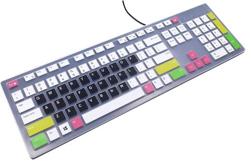 Keyboard Cover Compatible for Dell KM636 KB216 Keyboard, Dell Optiplex 5250 3050 3240 5460 7450 7050, Dell Inspiron AIO 3475 3670 3477, Dell Inspiron 27 7000 7700 7790 All-in-One Keyboard - Pink in Kuwait