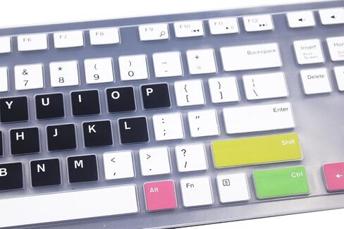 Keyboard Cover Compatible for Dell KM636 KB216 Keyboard, Dell Optiplex 5250 3050 3240 5460 7450 7050, Dell Inspiron AIO 3475 3670 3477, Dell Inspiron 27 7000 7700 7790 All-in-One Keyboard - Pink in Kuwait