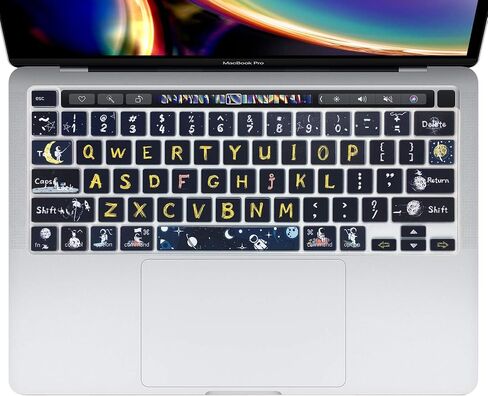 WSLUCKO Silicone Keyboard Cover Skin for 2020-2022 MacBook Pro 13"(Model:A2338/A2289/A2251) M2 M1 & 2019 2020 MacBook Pro 16 inch(Model: A2141) with Touch ID Keyboard Cover Protective Skin, Rose in Kuwait