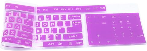 Silicone Keyboard Cover Skin Protector for Standard Size Computer/Desktop/PC with 104/107 Keys Keyboard, Universal Standard Keyboard Cover Skin - Mint in Saudi Arabia