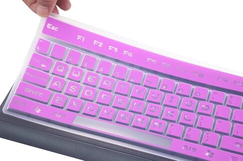 Silicone Keyboard Cover Skin Protector for Standard Size Computer/Desktop/PC with 104/107 Keys Keyboard, Universal Standard Keyboard Cover Skin - Mint in Saudi Arabia