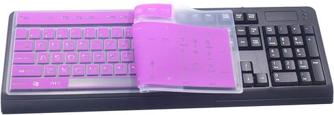 Silicone Keyboard Cover Skin Protector for Standard Size Computer/Desktop/PC with 104/107 Keys Keyboard, Universal Standard Keyboard Cover Skin - Mint in Saudi Arabia