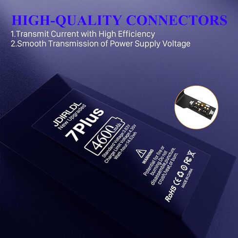 4600mAh Battery for iPhone 7 Plus (New Version 2023) Ultra-high Capacity Replacement 0 Cycle Battery Compatible Models A1784/A1785/A1661 and a Complete Professional Repair Tool kit in Kuwait