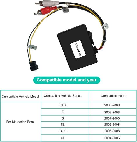 Fiber Optic Box Decoder Most Bus Based Systems for Head Unit Replacement Car Stereo Radio for Mercedes Benz E CLS SLK SL S CL Series (W219 W211 W171) (2003-2008) in Kuwait