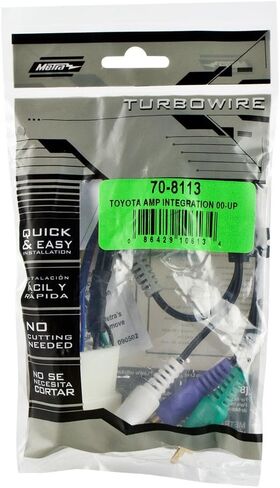 Metra Electronics Metra 70-8116 Factory Amplifier Bypass Harness for Select 2000-2004 Toyota Vehicles with Amplified JBL System in Kuwait