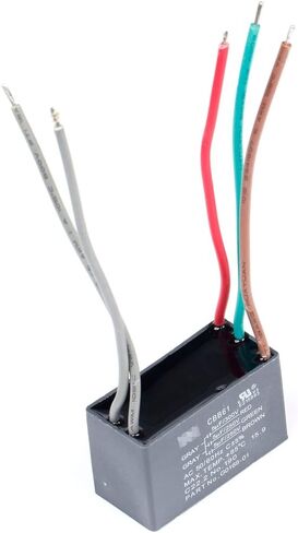 GAOHOU 5 سلك مروحة سقف مكثف CBB61 5 + 5 + 5 فائق التوهج 250 فولت - 300 فولت تيار متردد 50/60 هرتز مرحل الطاقة in Kuwait