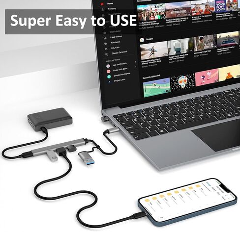 محور USB من النوع C من SGIN، محور USB C 5 فولت/3 أمبير، موزع USB C، محول USB C إلى USB لأجهزة الكمبيوتر المحمول والكمبيوتر الشخصي وChromebook وMacBook والمزيد من أجهزة USB من النوع C in Saudi Arabia