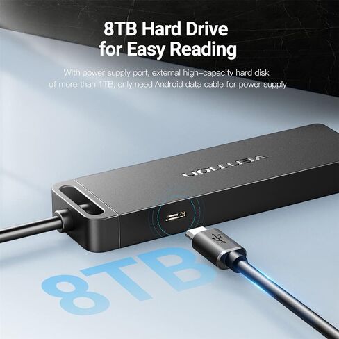 VENTION USB 3.0 Hub، 4 منافذ USB Hub، كابل USB نحيف للغاية للبيانات بطول 0.5 قدم [يدعم الشحن]، متوافق مع MacBook، والكمبيوتر المحمول، وSurface Pro، وPS4، والكمبيوتر الشخصي، ومحرك أقراص فلاش، ومحرك الأقراص الصلبة المحمول (0.15 م/0.5 قدم) in Kuwait