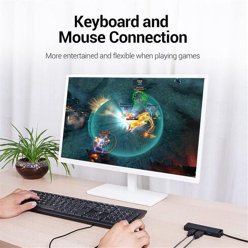 VENTION USB 3.0 Hub، 4 منافذ USB Hub، كابل USB نحيف للغاية للبيانات بطول 0.5 قدم [يدعم الشحن]، متوافق مع MacBook، والكمبيوتر المحمول، وSurface Pro، وPS4، والكمبيوتر الشخصي، ومحرك أقراص فلاش، ومحرك الأقراص الصلبة المحمول (0.15 م/0.5 قدم) in Kuwait