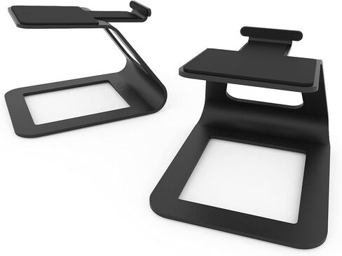 حامل سماعات سطح المكتب المرتفع Kanto SE2W لمكبرات الصوت الصغيرة وشاشات الاستوديو المدمجة مقاس 2 - 3 بوصة | 3.8 "طويل القامة | يدعم 7.1 رطل | التخميد 1.5 ملم حشوة السيليكون | زوج | أبيض in Kuwait