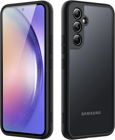 JETech Matte Case for Samsung Galaxy A54 5G 6.4-Inch, Frosted Translucent Back Protective Slim Phone Cover, Anti-Fingerprints (Black) in Saudi Arabia