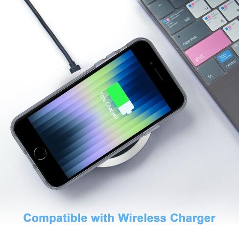 JJGoo متوافق مع حافظة iPhone SE 2022/2020، متوافقة مع iPhone 7 8، حافظة شفافة ناعمة وشفافة مقاومة للصدمات، غطاء هاتف رفيع ممتص للصدمات in Kuwait
