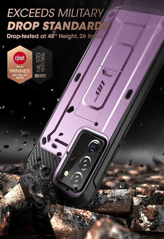 SUPCASE Unicorn Beetle Pro Series Case for Samsung Galaxy Note 20 Ultra (2020 Release), Full-Body Rugged Holster & Kickstand Without Built-In Screen Protector (Metallic Red) in Kuwait