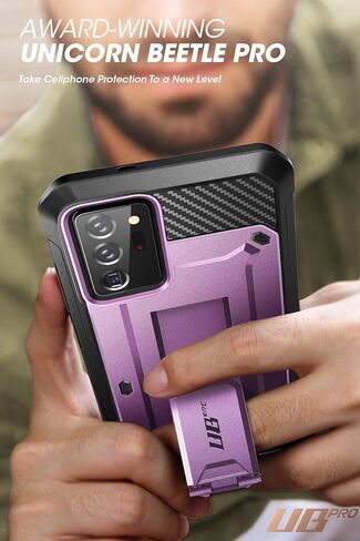 SUPCASE Unicorn Beetle Pro Series Case for Samsung Galaxy Note 20 Ultra (2020 Release), Full-Body Rugged Holster & Kickstand Without Built-In Screen Protector (Metallic Red) in Kuwait