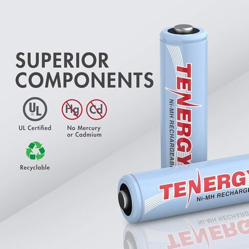 Tenergy AA بطارية قابلة للشحن وشاحن كومبو TN162 8-Bay Smart LCD AA/AAA NiMH/NiCd شاحن + 8 AA NiMH بطاريات قابلة للشحن in Saudi Arabia