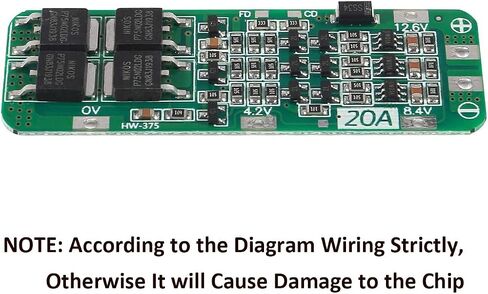 DIANN 4pcs 3S BMS 18650 Lithium Battery Protection Board Li-ion Charger Protection Module 12.6V 20A PCB BMS Protection Board for Li-ion Lithium Battery Cell in Saudi Arabia