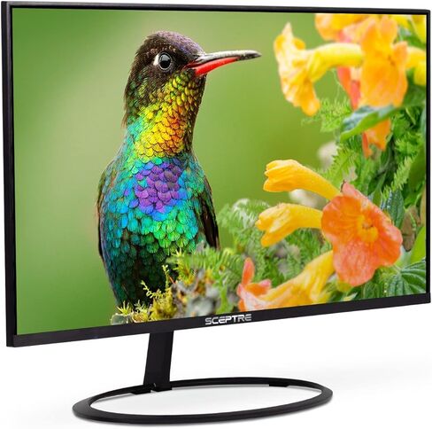 شاشة Scepter مقاس 32 بوصة IPS QHD 2560 x 1440 119% sRGB Edge-Less حتى 75 هرتز DisplayPort HDMI x2، مكبرات صوت مدمجة باللون الأسود 2023 (E325W-QPS) in Kuwait