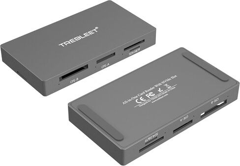 6-in-1 Professional Multi-Card Reader for CFexpress Type A & Type B, SDXC UHS-II, MicroSD – USB 3.2 Gen 2 (10Gbps) with Extra USB-A Hub Port & Auxiliary Power Support for Sony/Canon/Nikon/Mac/Windows in Kuwait