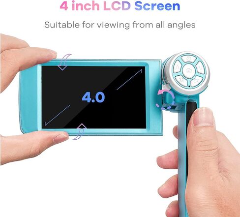 اندوستار مجهر رقمي AD203 بمنفذ USB 80-200X مع جيب بطاقة SD سعة 32GB للاطفال والكبار، ادوات مراقبة خارجية (ازرق) in Kuwait