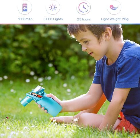 اندوستار مجهر رقمي AD203 بمنفذ USB 80-200X مع جيب بطاقة SD سعة 32GB للاطفال والكبار، ادوات مراقبة خارجية (ازرق) in Kuwait