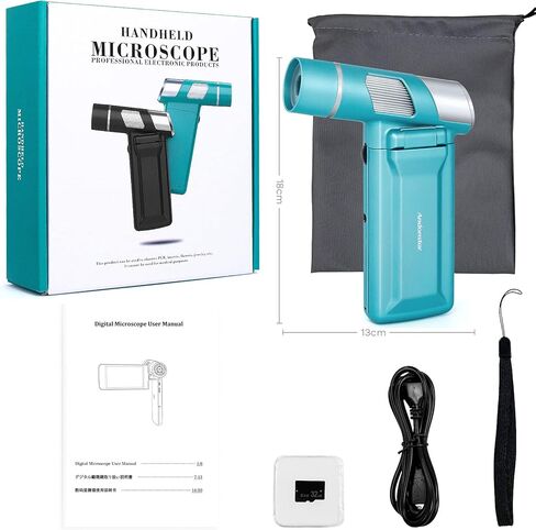 اندوستار مجهر رقمي AD203 بمنفذ USB 80-200X مع جيب بطاقة SD سعة 32GB للاطفال والكبار، ادوات مراقبة خارجية (ازرق) in Kuwait