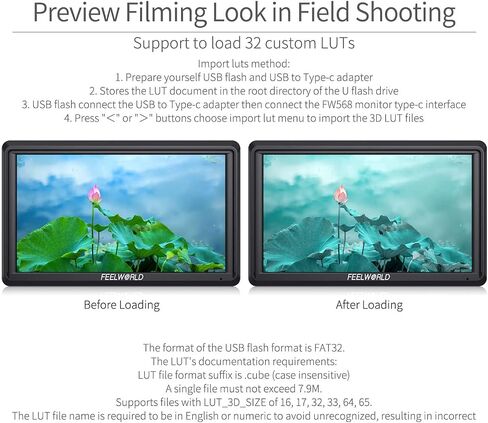 FEELWORLD FW568 5.5 inch DSLR Camera Video Monitor Field Peaking Focus Assist Small Full HD 1920x1080 IPS with 4K HDMI 8.4V DC Input Output Include Tilt Arm for Sony Canon Nikon in Saudi Arabia