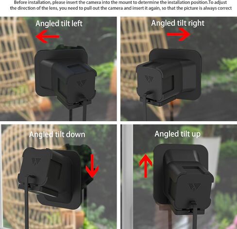 Angled Window Mount for Wyze Cam V3, 20 Degrees Tilted Adhesive Mount for Wyze Cam V4/V3/V3 Pro (White) in Kuwait