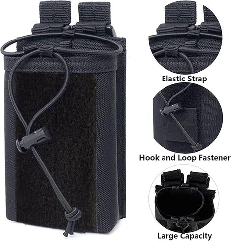 حامل راديو تكتيكي، حقيبة راديو مولي، حقيبة حافظة لأجهزة الراديو شديدة التحمل، لتخزين أجهزة الاتصال اللاسلكية بطريقتين قابل للتعديل in Kuwait