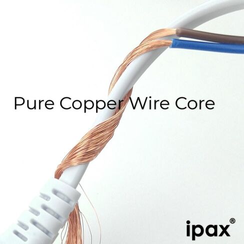 Ipax 15ft Copper AC Power Cord Compatible with for VIZIO TV D40-D1 D24-D1 D32f-E1 D32H-C0 D32H-D1 D32hn-D0 D32hn-D1 D32X-D1 D39H-D0 D39hn-E0 D40U-D1 D43-C1 D43-D1 D43f-E1 D48-D0 D50-D1 D50U-D1 D58U-D3 in Saudi Arabia