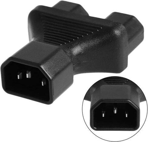 Toptekits C14 إلى 2 X C13، IEC320 C14 ذكر التوصيل إلى 90 درجة زاوية C13 أنثى مقبس Y سلك الفاصل، 10A، 250V، IEC ذكر إلى 2 أنثى، كابل مقسم الطاقة (C14 إلى زاوية 2 × C13) in Kuwait