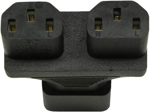 Toptekits C14 إلى 2 X C13، IEC320 C14 ذكر التوصيل إلى 90 درجة زاوية C13 أنثى مقبس Y سلك الفاصل، 10A، 250V، IEC ذكر إلى 2 أنثى، كابل مقسم الطاقة (C14 إلى زاوية 2 × C13) in Kuwait