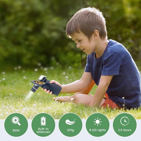 اندوستار مجهر رقمي AD203S بمنفذ HDMI مع جيب بطاقة SD سعة 32GB للبالغين من ادوات المراقبة الخارجية، حامل معدني مطور 8.6 انش (ازرق داكن) in Kuwait