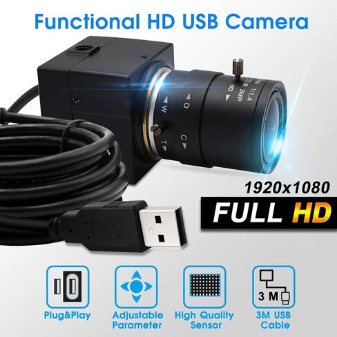 كاميرا USB بعدسة متغيرة البؤرة 2.8-12 ملم عالية fps VGA 100fps USB مع كاميرا 1080P USB حامل CS كاميرا ويب 2MP HD مع مستشعر سيموس OV2710 كاميرات ويب UVC لكاميرا لينكس ويندوز in Kuwait