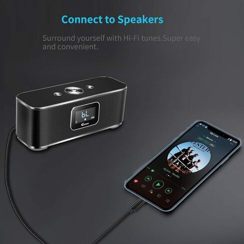 Aux Cord for iPhone Lightning to 3.5mm Car Aux Cable MFi Certified 3.5mm Headphone Jack Adapter Male Auxiliary Stereo Audio Cable Compatible with iPhone 14/14Pro/13/13 Pro/13 Pro Max/12/12 Pro Max in Kuwait