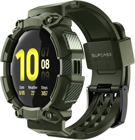 SUPCASE [Unicorn Beetle Pro] Series Case for Galaxy Watch Active 2/Galaxy Watch Active [40mm], Rugged Protective Case with Strap Bands for Galaxy Watch Active/Active 2 [40mm] 2019 Release (Green) in Kuwait
