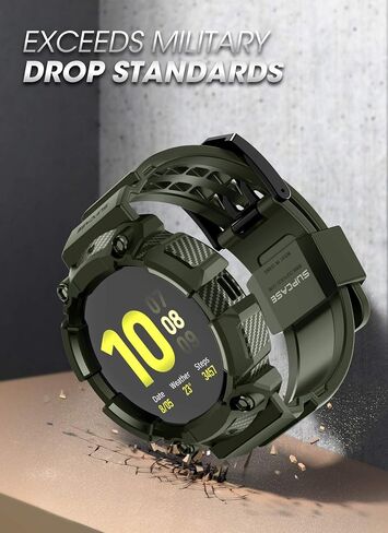 SUPCASE [Unicorn Beetle Pro] Series Case for Galaxy Watch Active 2/Galaxy Watch Active [40mm], Rugged Protective Case with Strap Bands for Galaxy Watch Active/Active 2 [40mm] 2019 Release (Green) in Kuwait