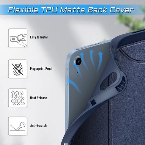 حافظة Fintie بحامل مغناطيسي لجهاز iPad الجيل العاشر مقاس 10.9 بوصة (إصدار 2022) - غطاء TPU ناعم متين مقاوم للصدمات بزوايا متعددة مع حامل أقلام، نوم/استيقاظ تلقائي، أرجواني in Saudi Arabia