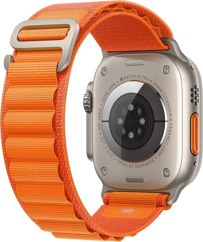 Apple Watch Ultra [GPS + Cellular 49mm] Titanium Case with Midnight Ocean Band, One Size (Renewed) in Kuwait