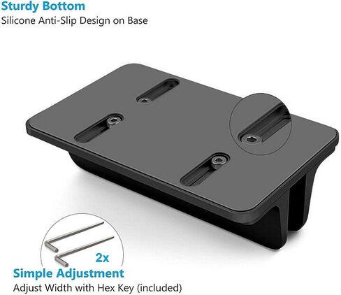 Vertical Laptop Stand for Desk [Adjustable] Sturdy Aluminum Dock Fits All Laptops (up to 20.3 inches) Space Saving, Modern Compact Holder, Compatible with MacBook Pro/Air, Surface, HP, Dell (Black) in Kuwait