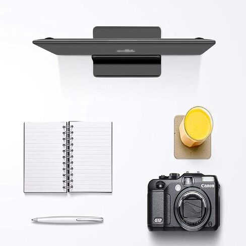 Vertical Laptop Stand for Desk [Adjustable] Sturdy Aluminum Dock Fits All Laptops (up to 20.3 inches) Space Saving, Modern Compact Holder, Compatible with MacBook Pro/Air, Surface, HP, Dell (Black) in Kuwait