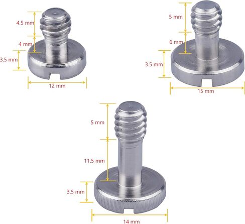 Xwell 1/4''-20 Slotted Screw, for Quick Release (QR) Plate or Camera Tripod Monopod (15 Pcs) in Saudi Arabia