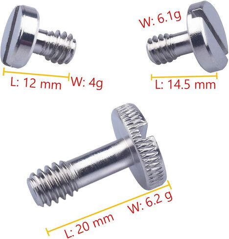 Xwell 1/4''-20 Slotted Screw, for Quick Release (QR) Plate or Camera Tripod Monopod (15 Pcs) in Saudi Arabia