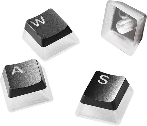 SteelSeries PRISMCAPS - Double Shot Pudding-Style Keycaps - Durable PBT Thermoplastic - Compatible with a Wide Range of Mechanical Keyboards - White in Saudi Arabia