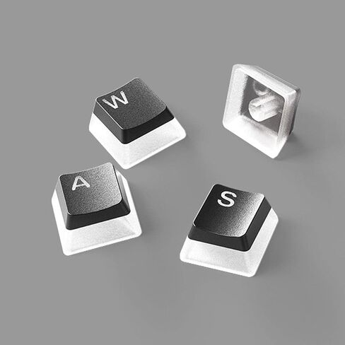 SteelSeries PRISMCAPS - Double Shot Pudding-Style Keycaps - Durable PBT Thermoplastic - Compatible with a Wide Range of Mechanical Keyboards - White in Saudi Arabia